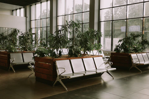 Transport waiting area in Sofia, Bulgaria